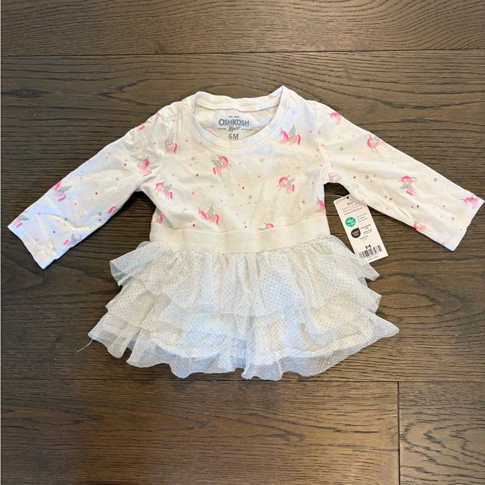 Osh Kosh unicorn baby girl dress 3-6M NWT ret $45